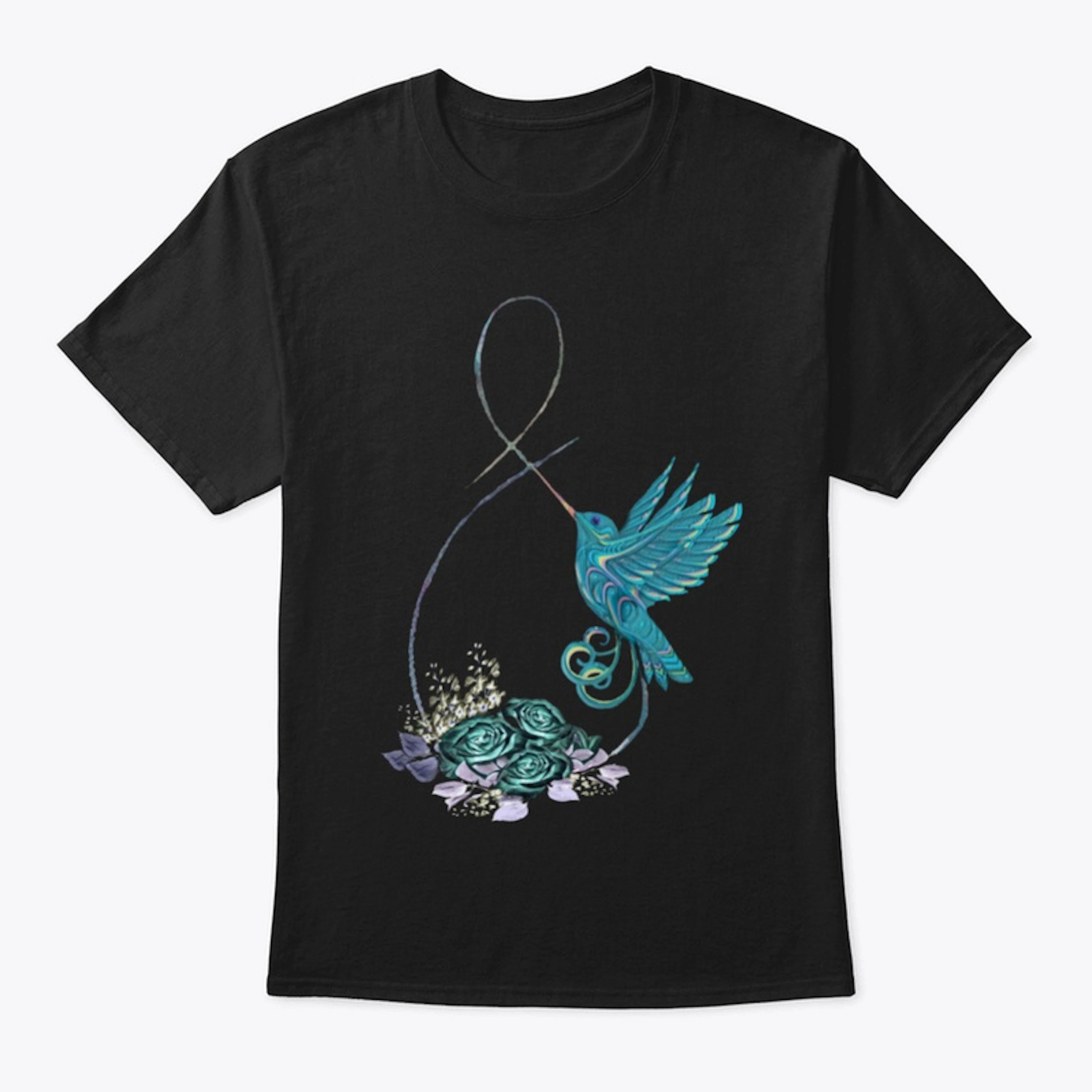 Infinity symbol whit hummingbird